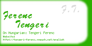 ferenc tengeri business card